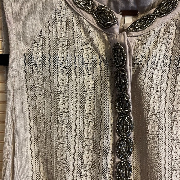 Free People beaded tie die button down tank - Picture 2 of 6